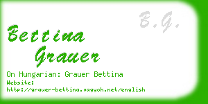 bettina grauer business card